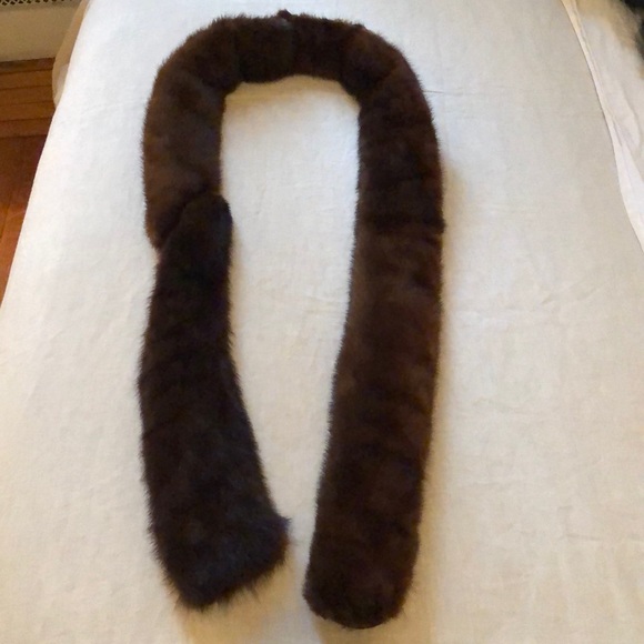 VINTAGE Brown Mink Scarf - Picture 1 of 3